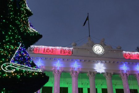 Главная новогодняя елка Одессы зажгла праздничные огни (фоторепортаж)