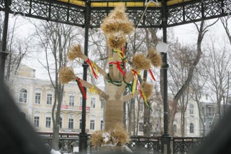 В Одессе появился Дидух — символ достатка и благополучия (фоторепортаж)