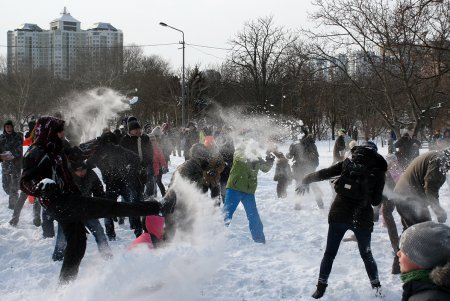 Cнежное побоище с мирным исходом (фоторепортаж)