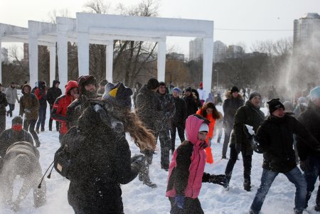 Cнежное побоище с мирным исходом (фоторепортаж)