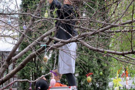 В одесском Горсаду дерево зацвело пасхальными крашенками (фото)