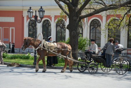 «Сувенир из Одессы»: в центре города снимают кино о Мишке Япончике и атамане Котовском (фоторепортаж)