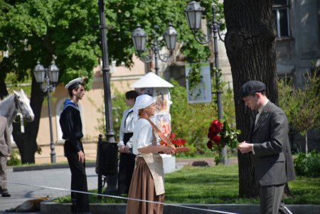 «Сувенир из Одессы»: в центре города снимают кино о Мишке Япончике и атамане Котовском (фоторепортаж)