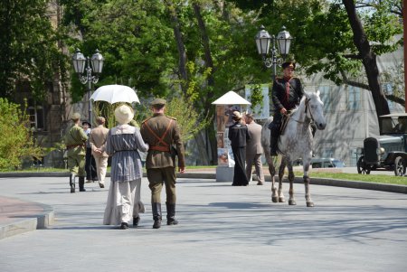 «Сувенир из Одессы»: в центре города снимают кино о Мишке Япончике и атамане Котовском (фоторепортаж)