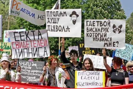 По Одессе прошлась монстрация давно и недавно отсидевших (фоторепортаж)