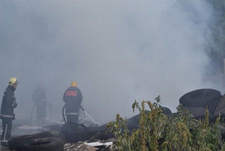 Пожар на бывшем заводе «Краян» (фото, видео)