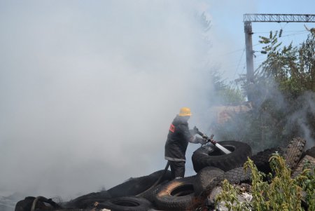 Пожар на бывшем заводе «Краян» (фото, видео)