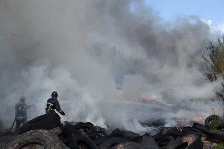 Пожар на бывшем заводе «Краян» (фото, видео)