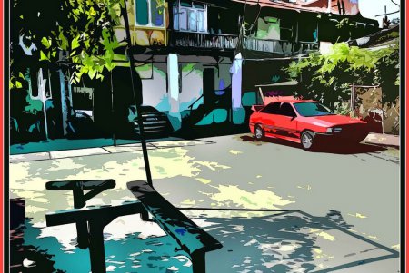 Настоящие одесситы, влюбленные в Маму, украшают свой двор (фоторепортаж)