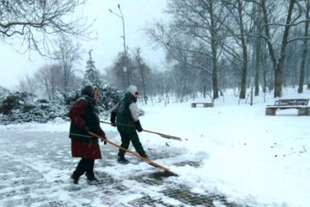 Коммунальные службы ликвидируют последствия снегопада (фото) 