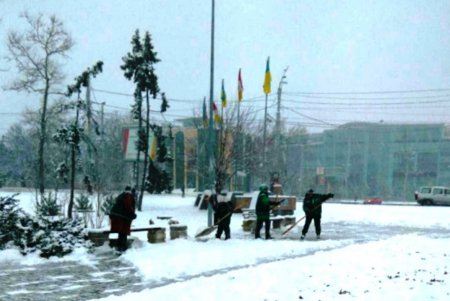 Коммунальные службы ликвидируют последствия снегопада (фото) 