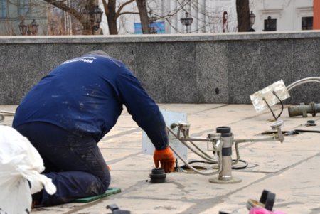 Городские фонтаны готовятся к сезону не менее своего знаменитого собрата — Большого Фонтана (фото, видео) 