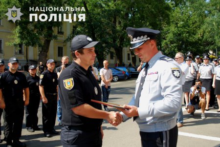Новое пополнение пришло в Одесскую полицию (фото, видео)