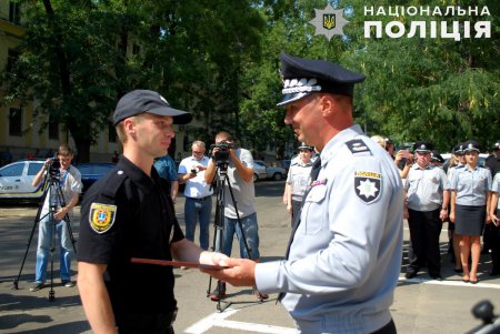 Новое пополнение пришло в Одесскую полицию (фото, видео)
