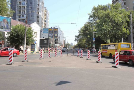 Ремонт транспортной развязки на пятой станции Большого Фонтана: начало (фоторепортаж)
