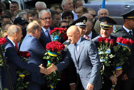 Празднование Дня независимости Украины в Одессе началось с возложения цветов у памятника Тарасу Шевченко (фоторепортаж)