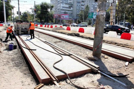 Ремонт транспортной развязки на пятой станции Большого Фонтана: продолжение (фоторепортаж)