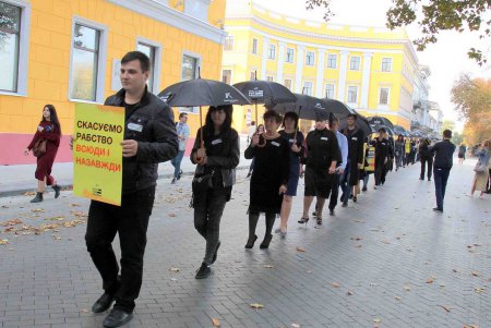Акция протеста против рабства (фоторепортаж)