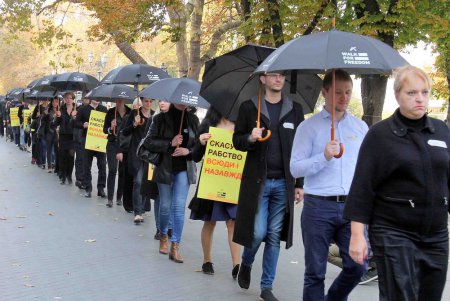 Акция протеста против рабства (фоторепортаж)