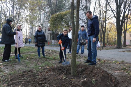 На одесских Черемушках высадили новые деревья (фото)