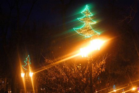 На Дерибасовской зажглась новогодняя елка (фоторепортаж)
