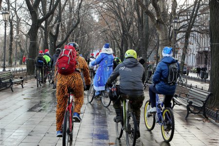 Новогодний велопробег в Одессе (фоторепортаж) 