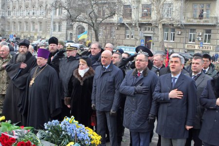 Возложение цветов в честь Дня Соборности Украины (фоторепортаж)