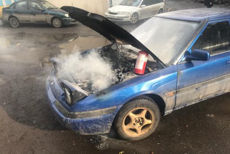 Полицейские тушили горящий автомобиль на Черемушках (фото)