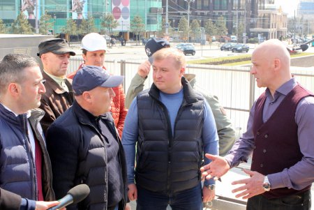 Завершается реконструкция стелы «Крылья Победы» (фоторепортаж)
