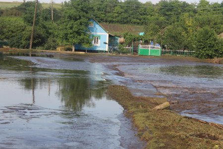 Ливень подтопил два десятка домов в Арцизском районе (фото)