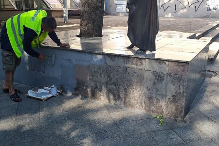 Восстановлены основания памятника Вере Холодной и скульптуры «Девушка с дельфином» (фото)