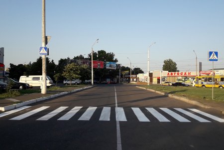 Возле школ на Академика Филатова обновили дорожную разметку (фото)