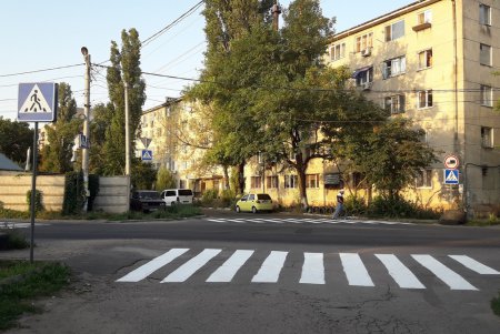 Возле школ на Академика Филатова обновили дорожную разметку (фото)