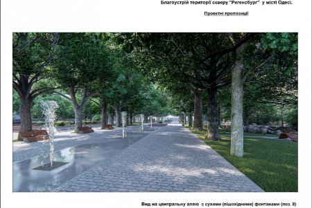 Дог-посты и каскад сухих фонтанов: презентован проект парка «Регенсбург» (визуализация)
