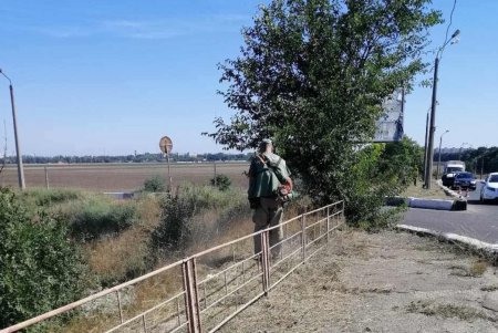 Коммунальщики приводят в порядок въезды в город (фото)