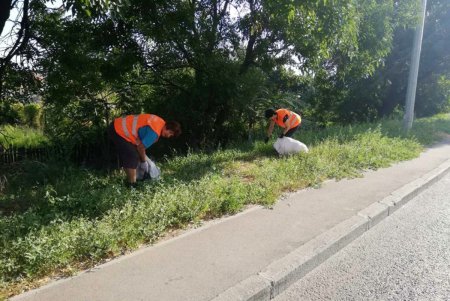 Коммунальщики приводят в порядок въезды в город (фото)