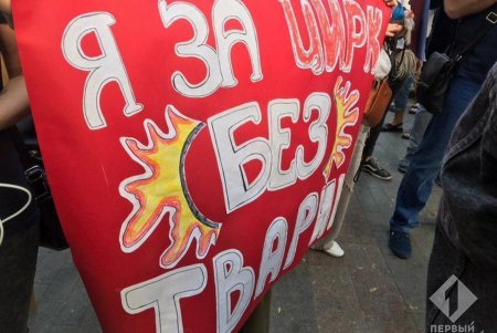 Одесситы с плакатами прошли по городу в поддержку прав животных (фото)