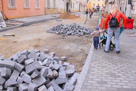 Капитальный ремонт Воронцовского переулка выходит на финишную прямую (фоторепортаж)