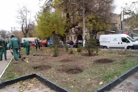 В парках и скверах подметают дорожки, убирают мусор и ухаживают за газонами (фото)