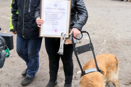 Исполнение мечты: незрячая одесситка получила собаку–поводыря (фото)