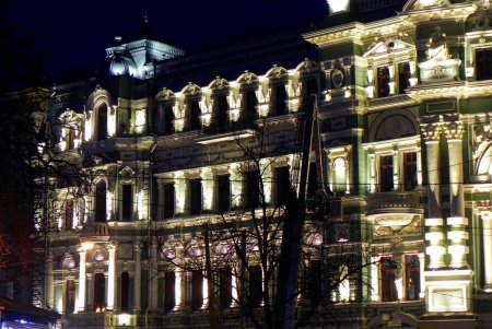 На доме Руссова на час включили подсветку (фото) 