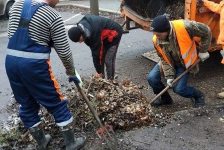 Плохие погодные условия не помешали генеральной уборке в Киевском районе (фото) 