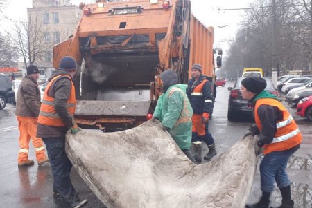 Плохие погодные условия не помешали генеральной уборке в Киевском районе (фото) 