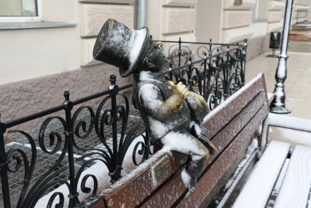 Город под снежными хлопьями (фоторепортаж)