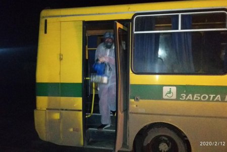 Опасность коронавируса: в Белгороде-Днестровском дезинфицируют маршрутки (фото)