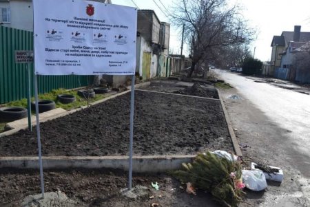 На месте мусорных свалок на Чубаевке появляются информационные баннеры и красивые клумбы (фото)