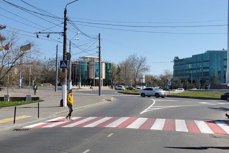 На площади 10 Апреля нанесли свежую дорожную разметку (фото)