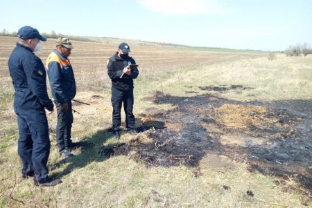 Масштабное возгорание сухой травы предотвратили спасатели в Одесской области