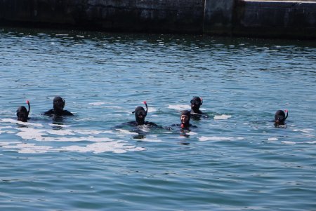 В акватории Черного моря прошли занятия по водолазной подготовке (фото)