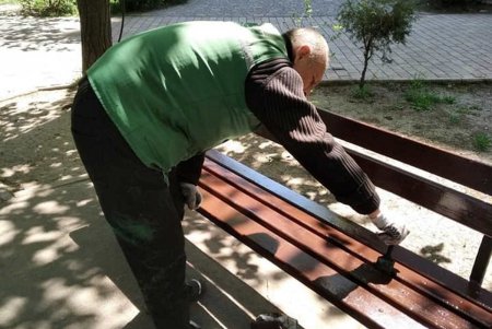 Коммунальщики привели в надлежащий вид памятники, провели уборку и отреставрировали скамейки (фото)